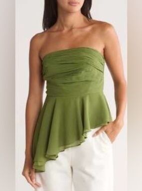 Parker THE DELILAH STRAPLESS TOP IN CALLISTO GREEN NWT , sz : 8